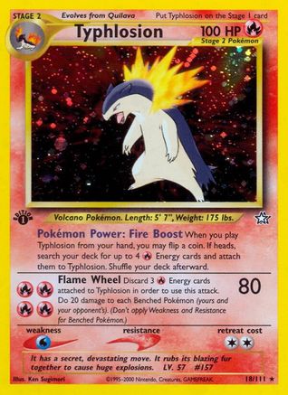 Typhlosion (18) 018/111 [Neo Genesis]  - 1st Edition Holofoil