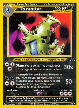 Tyranitar (31) 031/75 [Neo Discovery]  - 1st Edition
