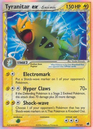 Tyranitar ex (Delta Species) 099 [Dragon Frontiers]  - Holofoil