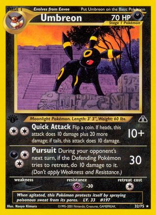 Umbreon (32) 032/75 [Neo Discovery]  - 1st Edition