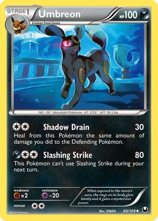 Umbreon (60) 060/108 [Dark Explorers]  - Reverse Holofoil