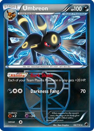 Umbreon (Team Plasma) 064/116  - Reverse Holofoil
