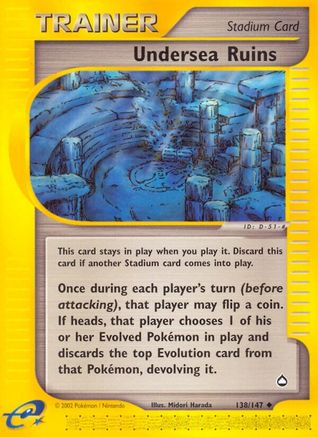 Undersea Ruins 138 [Aquapolis]  - Reverse Holofoil