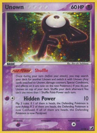 Unown (F) 00F [Unseen Forces]  - Holofoil