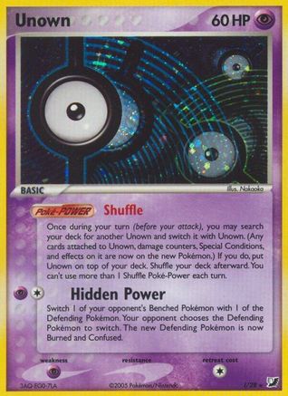 Unown (I) 00I [Unseen Forces]  - Holofoil