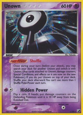 Unown (L) 00L [Unseen Forces]  - Holofoil