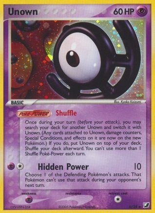 Unown (U) 00U [Unseen Forces]  - Holofoil