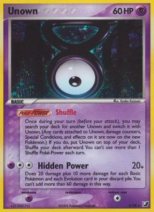 Unown (V) 00V [Unseen Forces]  - Holofoil