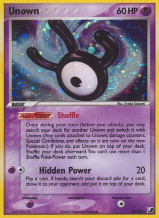 Unown (W) 00W [Unseen Forces]  - Holofoil