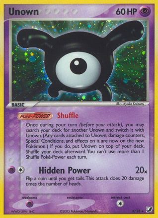 Unown (X) 00X [Unseen Forces]  - Holofoil
