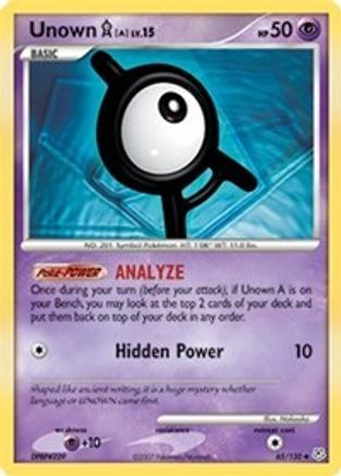 Unown [A] 065/130 [Diamond and Pearl]  - Reverse Holofoil