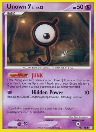Unown (J) 076 [Legends Awakened]  - Reverse Holofoil