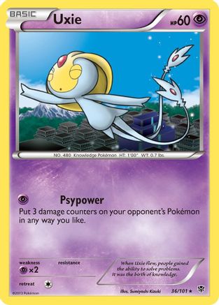 Uxie 036 [Plasma Blast]  - Reverse Holofoil