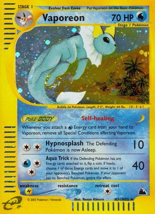 Vaporeon (H31) H31 [Skyridge]  - Holofoil