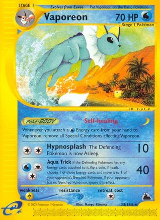 Vaporeon 033 [Skyridge]  - Reverse Holofoil