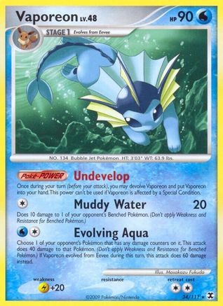 Vaporeon 034 [Rising Rivals]  - Reverse Holofoil