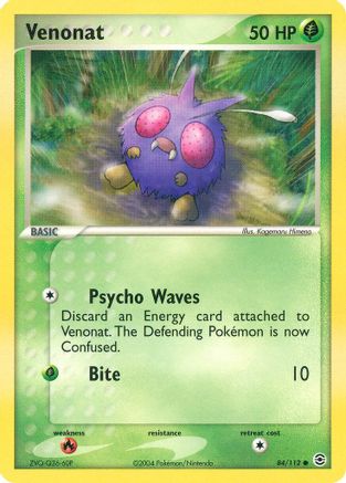 Venonat 084 [FireRed & LeafGreen]  - Reverse Holofoil