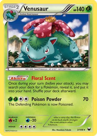 Venusaur 003/108 [Dark Explorers]  - Reverse Holofoil