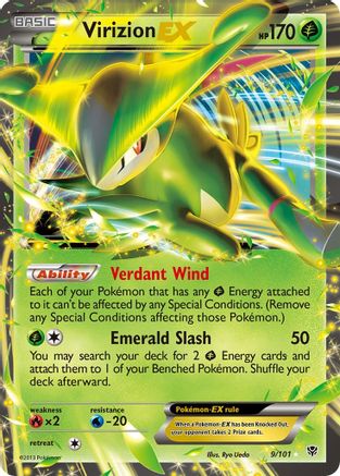 Virizion EX 009 [Plasma Blast]  - Holofoil