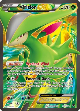 Virizion EX (Full Art) 096 [Plasma Blast]  - Holofoil
