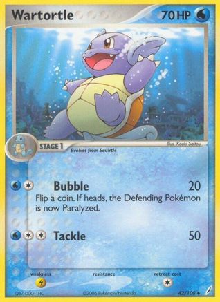 Wartortle 042/100 [Crystal Guardians]  - Reverse Holofoil