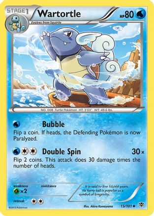 Wartortle 015/101 [Plasma Blast]  - Reverse Holofoil