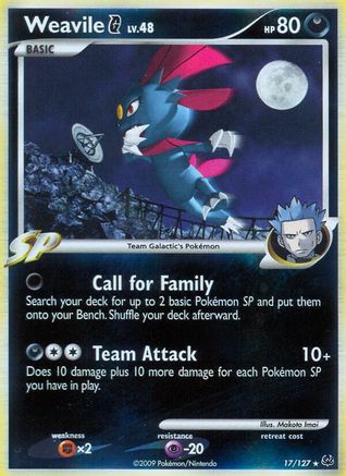 Weavile G 017 [Platinum]  - Reverse Holofoil