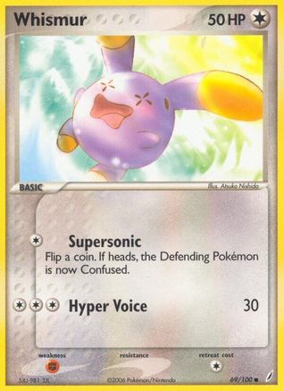 Whismur 069/100 [Crystal Guardians]  - Reverse Holofoil