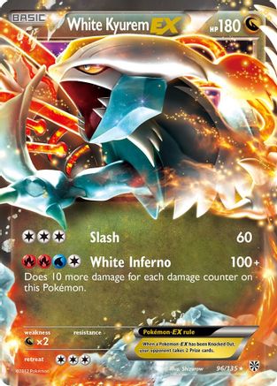 White Kyurem EX 096/135 [Plasma Storm]  - Holofoil