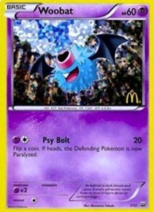 Woobat 007/12 [McDonalds Promos 2012]  - Holofoil