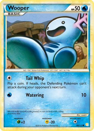 Wooper 088/123 [HeartGold SoulSilver]  - Reverse Holofoil
