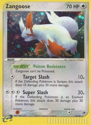 Zangoose 014 [Sandstorm]  - Reverse Holofoil