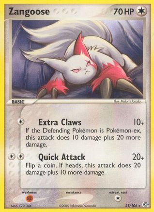 Zangoose 021 [Emerald]  - Reverse Holofoil