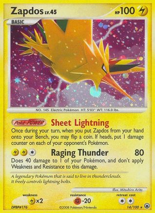 Zapdos 014 [Majestic Dawn]  - Reverse Holofoil