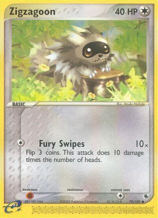 Zigzagoon 079/109 [Ruby and Sapphire]  - Reverse Holofoil