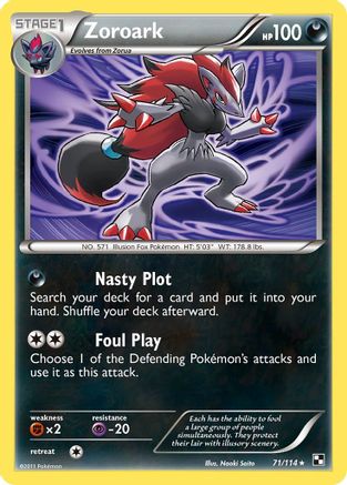 Zoroark 071/114 [Black and White]  - Holofoil