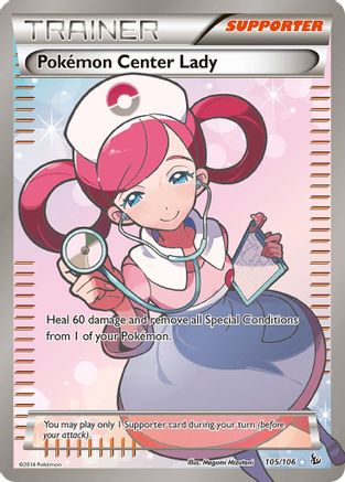Pokemon Center Lady (105 Full Art) 105/106 [XY  Flashfire]  - Holofoil
