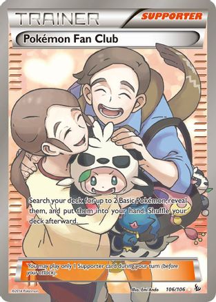 Pokemon Fan Club (106 Full Art) 106/106 [XY  Flashfire]  - Holofoil