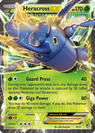 Heracross EX 004/111 [XY  Furious Fists]  - Holofoil