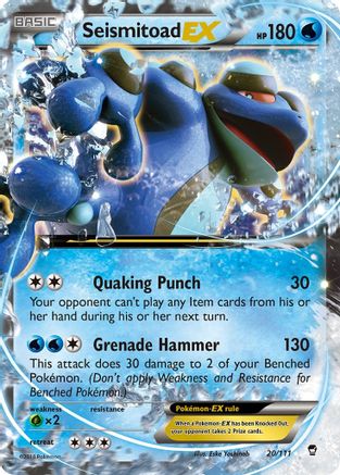 Seismitoad EX 020/111 [XY  Furious Fists]  - Holofoil