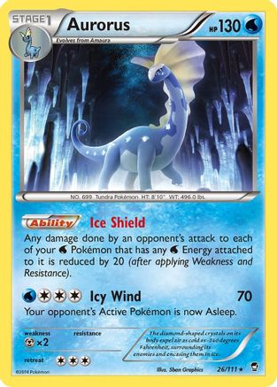 Aurorus 026/111 [XY  Furious Fists]  - Reverse Holofoil