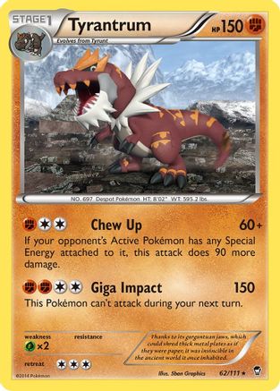 Tyrantrum 062/111 [XY  Furious Fists]  - Reverse Holofoil
