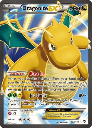 Dragonite EX (108 Full Art) 108/111  - Holofoil