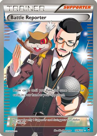 Battle Reporter (109 Full Art) 109 [XY  Furious Fists]  - Holofoil