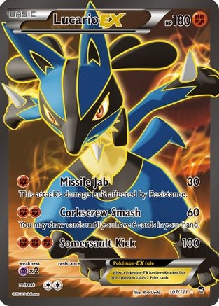 Lucario EX (107 Full Art) 107/111 [XY  Furious Fists]  - Holofoil