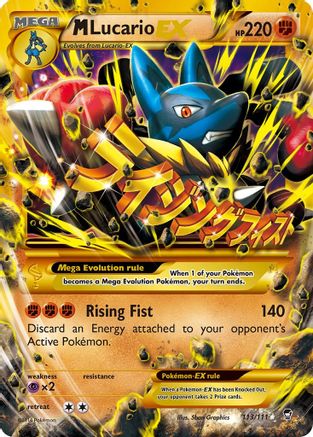 M Lucario EX (Secret) 113/111 [XY  Furious Fists]  - Holofoil