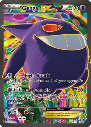Gengar EX (114 Full Art) 114/119 [XY  Phantom Forces]  - Holofoil