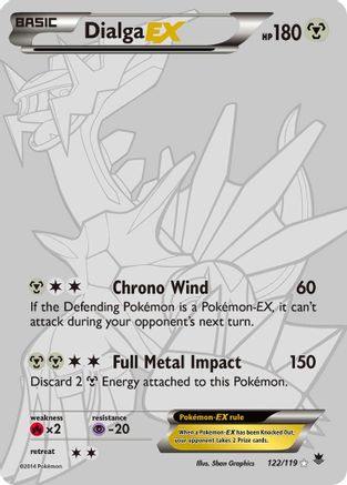 Dialga EX (122 Secret Rare) 122 [XY  Phantom Forces]  - Holofoil