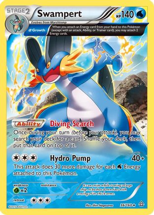 Swampert (Alpha) 036/160 [XY  Primal Clash]  - Holofoil