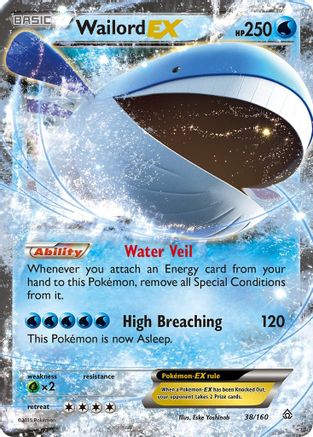 Wailord EX 038/160 [XY  Primal Clash]  - Holofoil